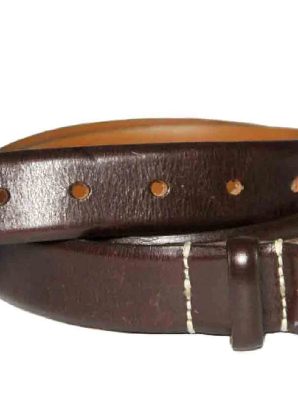 J. Crew Brown Genuine Italian Leather Belt Silver Buckle Men's Size 32